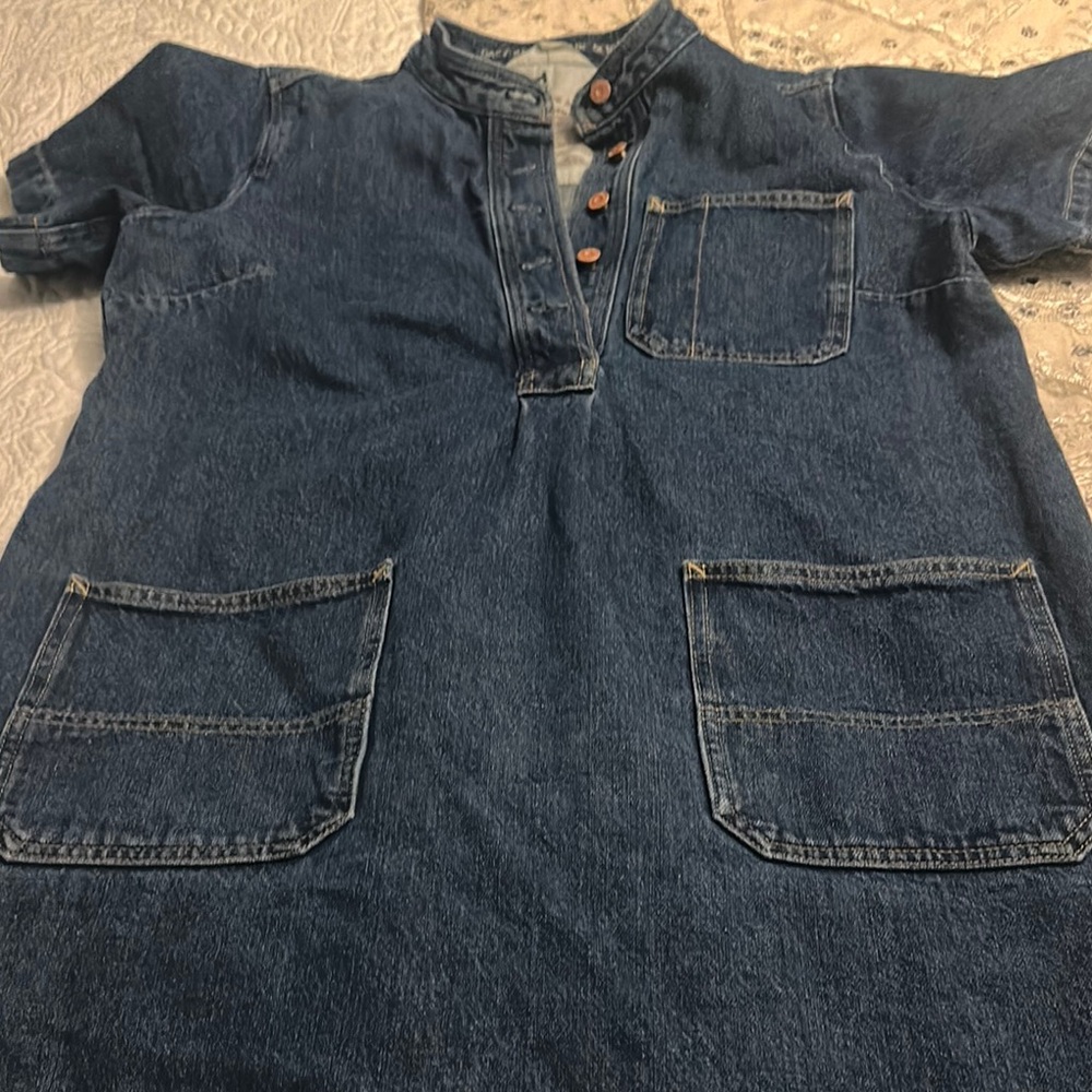 Casual Denim Tunic with Pockets